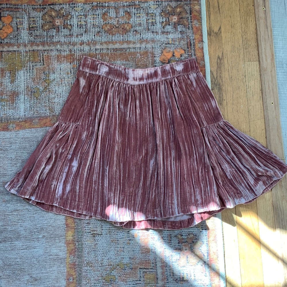Madewell Crushed Velvet Mini Skirt